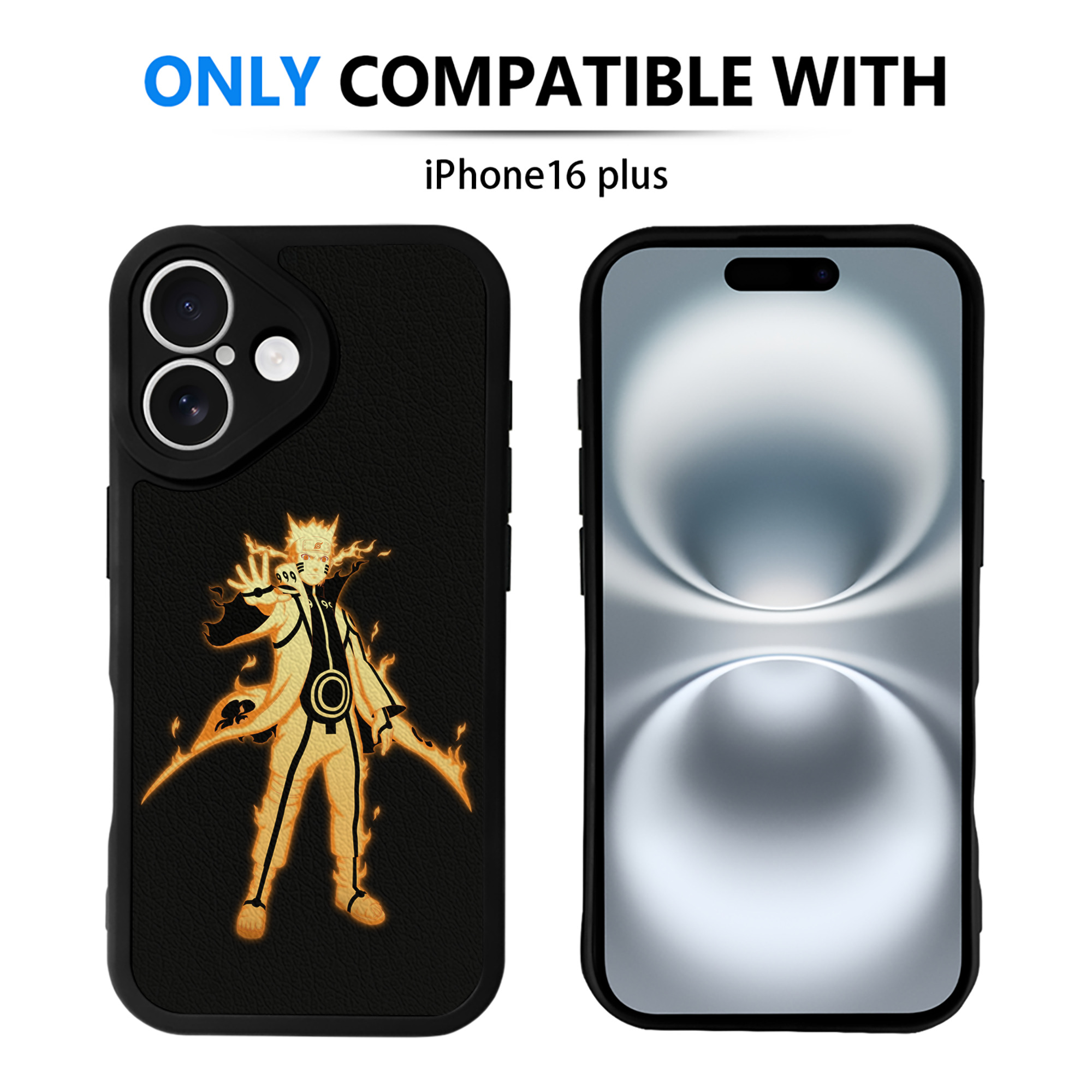 （画像用） NARUTO -ナルト- うずまき ナルト Uzumaki Naruto 【iPhone 16シリーズ対応】シリコンスマホケース（レザー調） 材質：シリコン